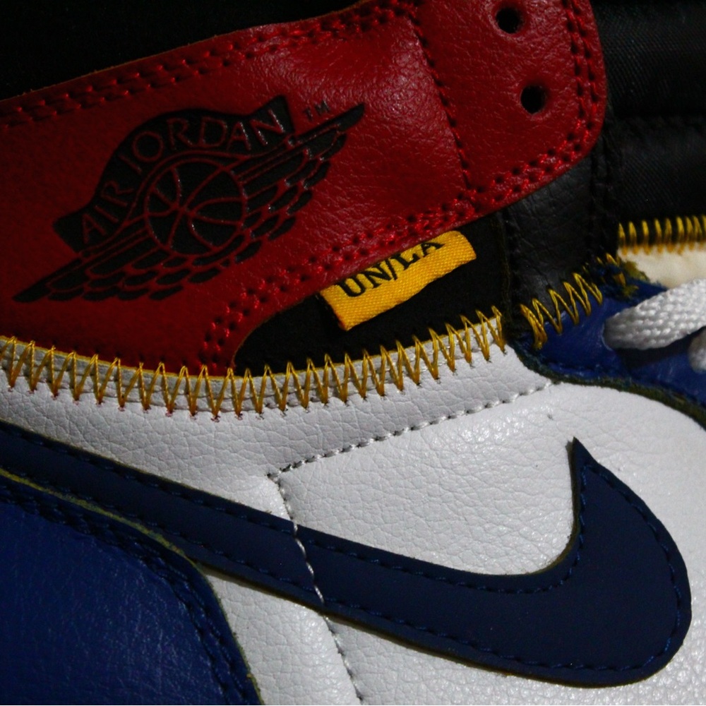 Nike Air Jordan High-Top Sneakers in Red, Blue, White, Black, Yellow